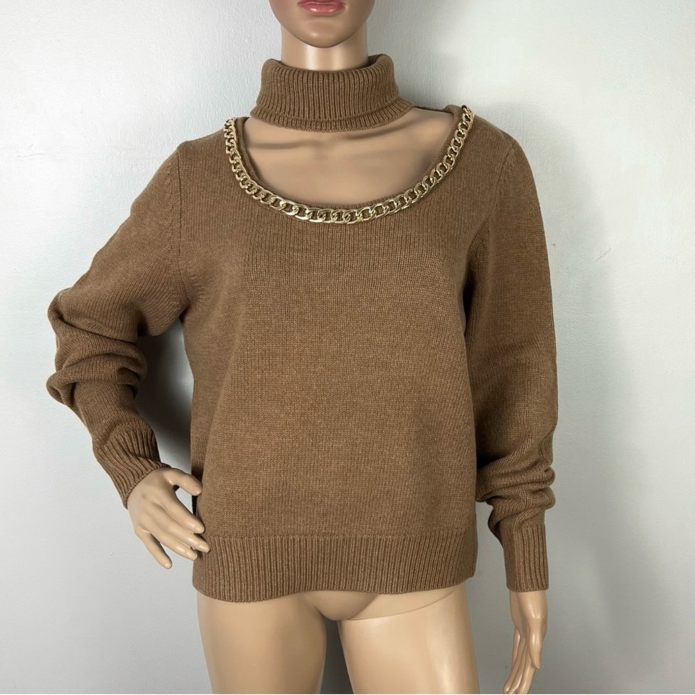 NEW DIVINE HERITAGE REVOLVE BROWN WOOL TURTLENECK SWEATER - Picture 2 of 8